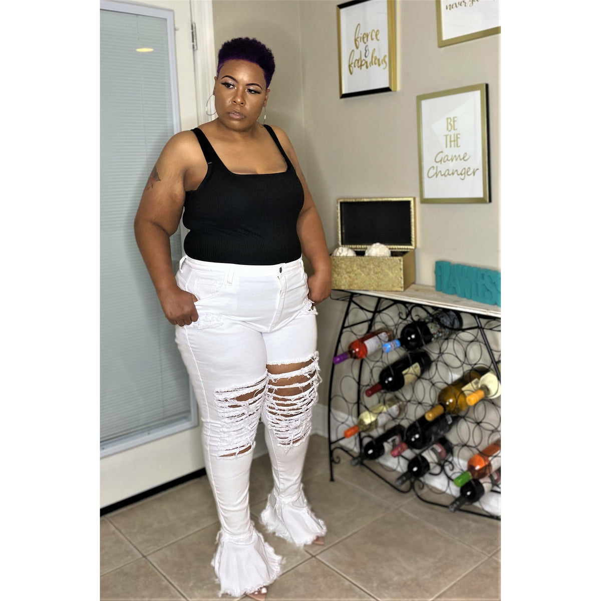 Curvy Flare bottoms by hi quality fashion boutique