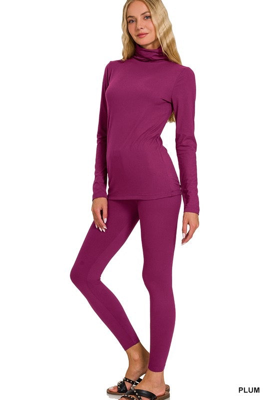 Mock Neck Legging Set by hiquality-fashion-boutique