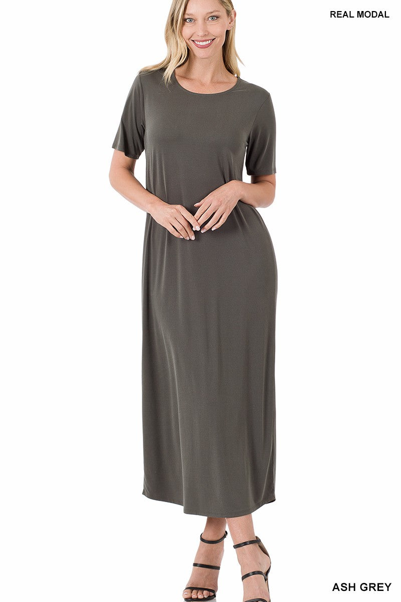 Modal Sleeve Maxi Dress by  hiquality-fashion-boutique