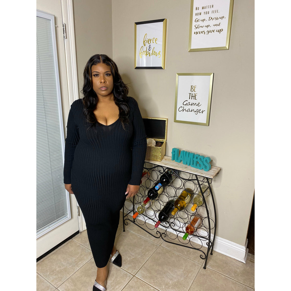 Ribbed Dress by hi quality fashion boutique