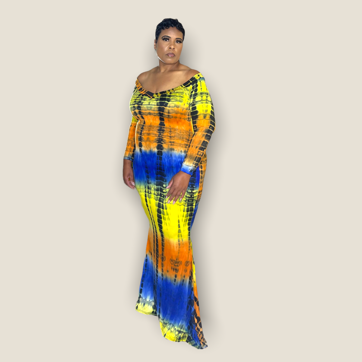 Rainbow tie 2025 dye maxi dress